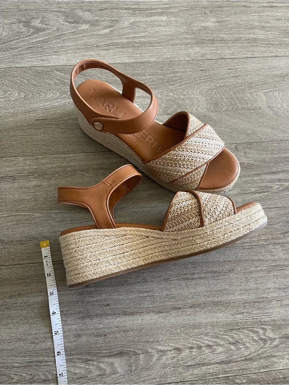 Karl Lagerfeld Celeste Platform Wedge Sandal - 9.5